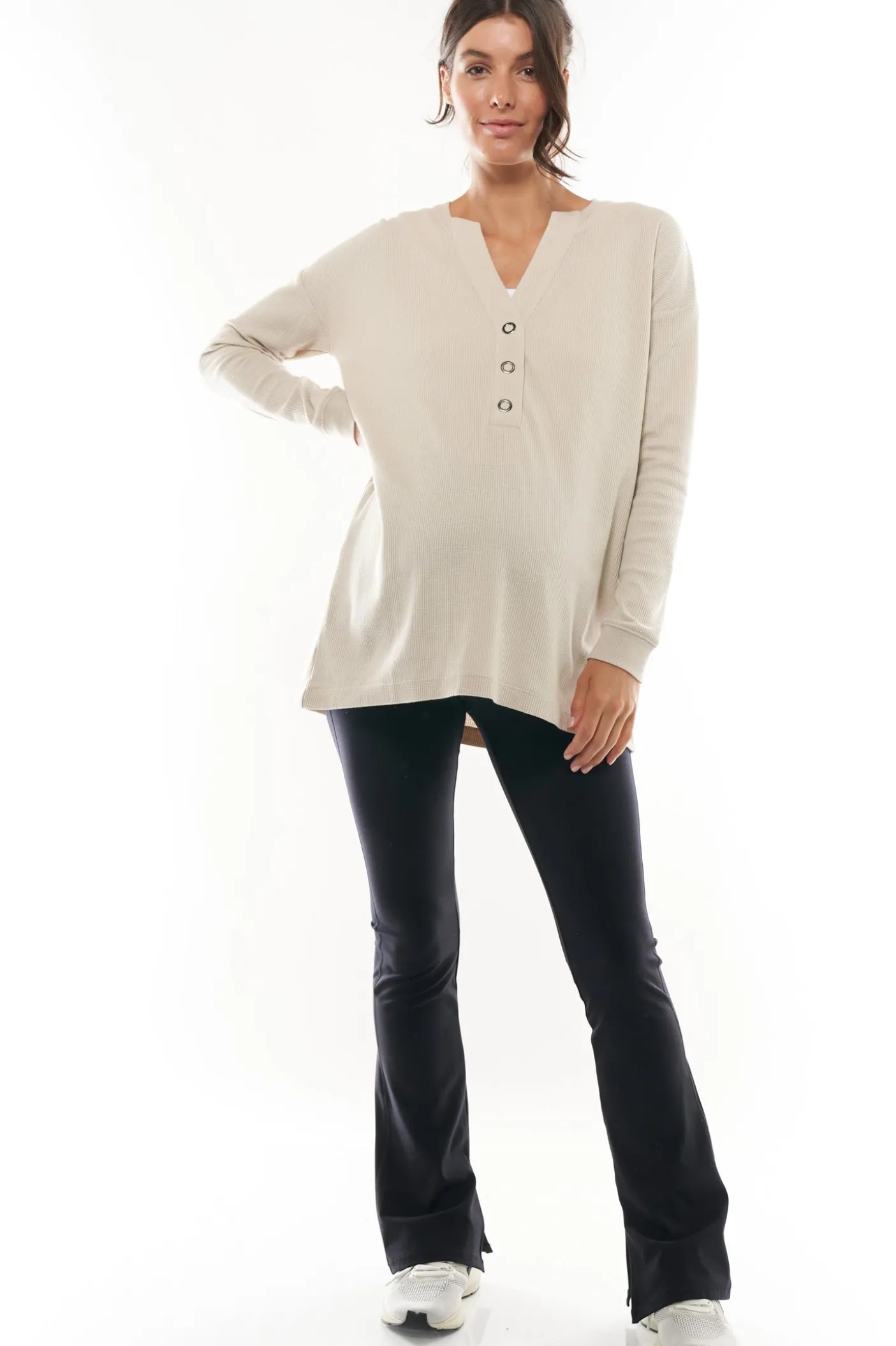 All For Us Waffle Henley
