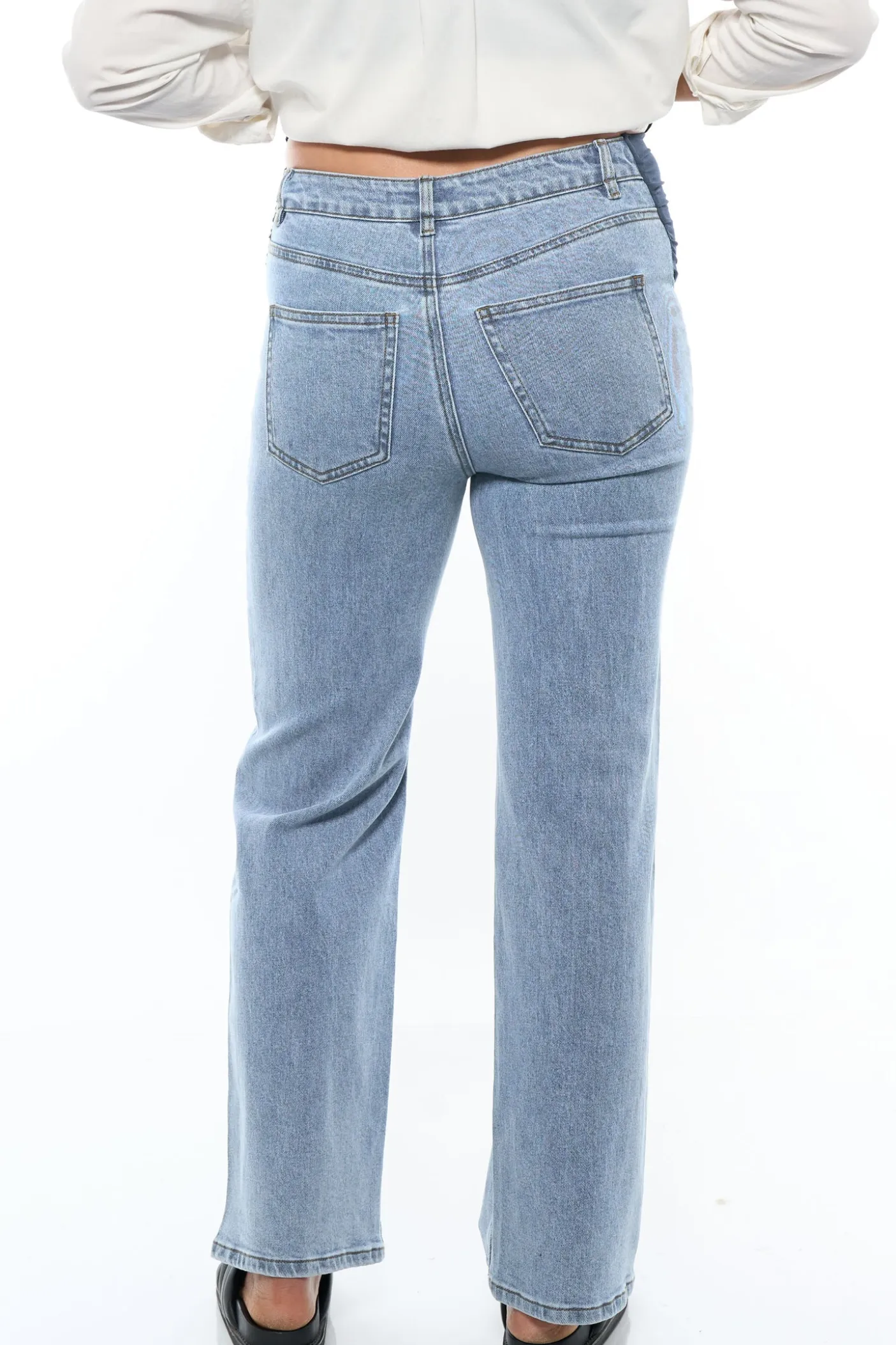 All Hours Wide Leg Jean - Blue Fade*
