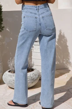 All Hours Wide Leg Jean - Pacific Blue