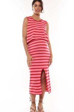 Away We Go Split Midi Skirt