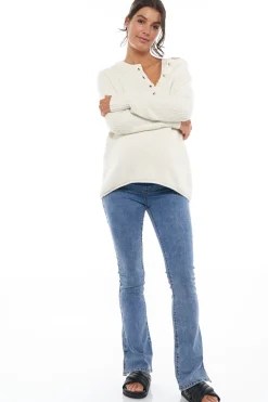 Bound To Be Button Sweater - Ivory