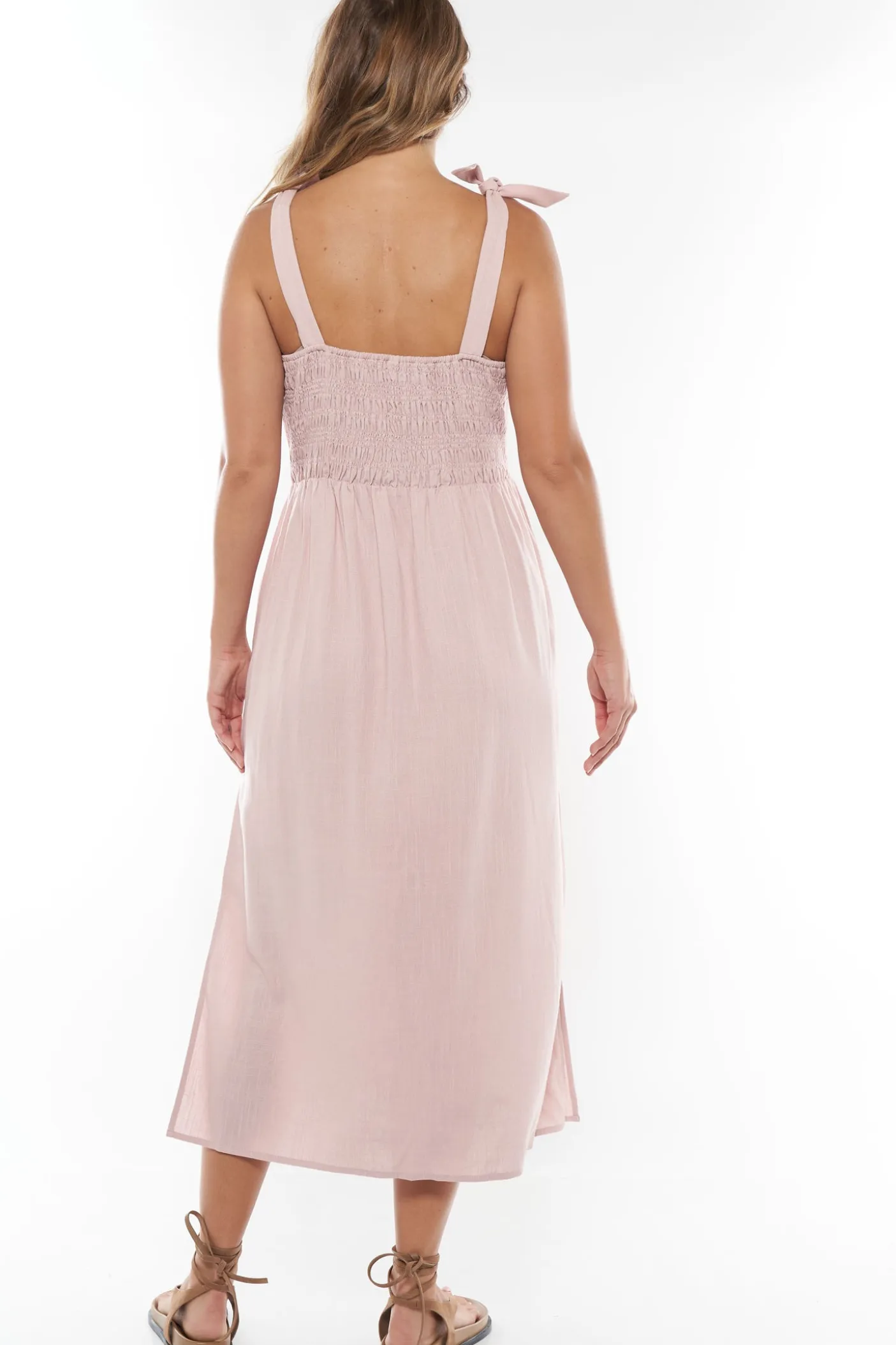 Breeze Along Midi Dress - Blush