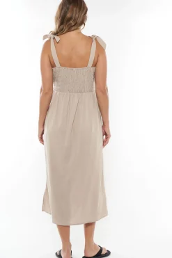 Breeze Along Midi Dress - Natural