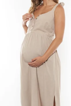 Breeze Along Midi Dress - Natural