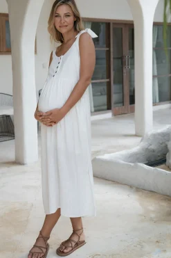 Breeze Along Midi Dress - White