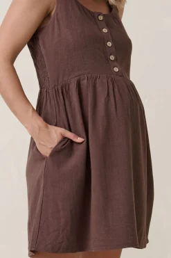 Breeze Along Mini Dress - Chocolate