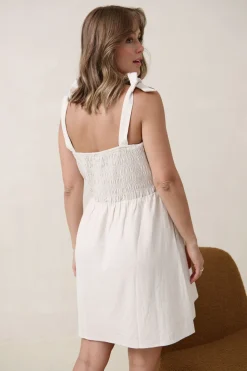 Breeze Along Mini Dress - Natural Fleck