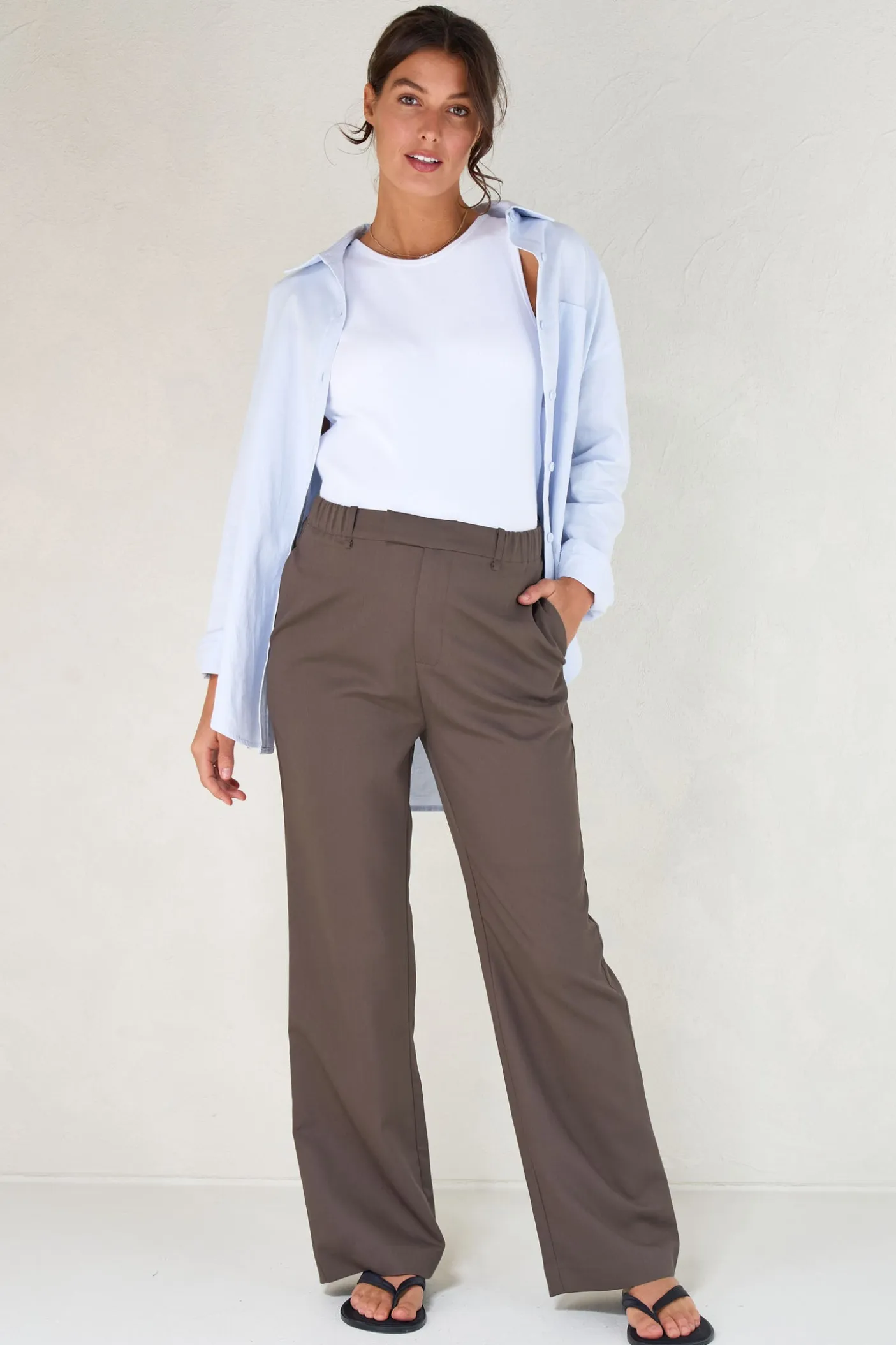 For Tomorrow Tailored Pant - Chocolate