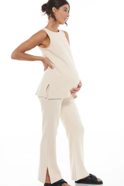 Kindred Split Pants - Almond