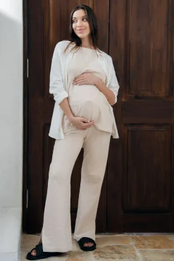 Kindred Split Pants - Almond