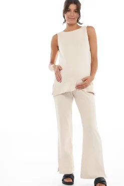 Kindred Split Pants - Almond