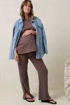 Kindred Split Pants - Ash Brown