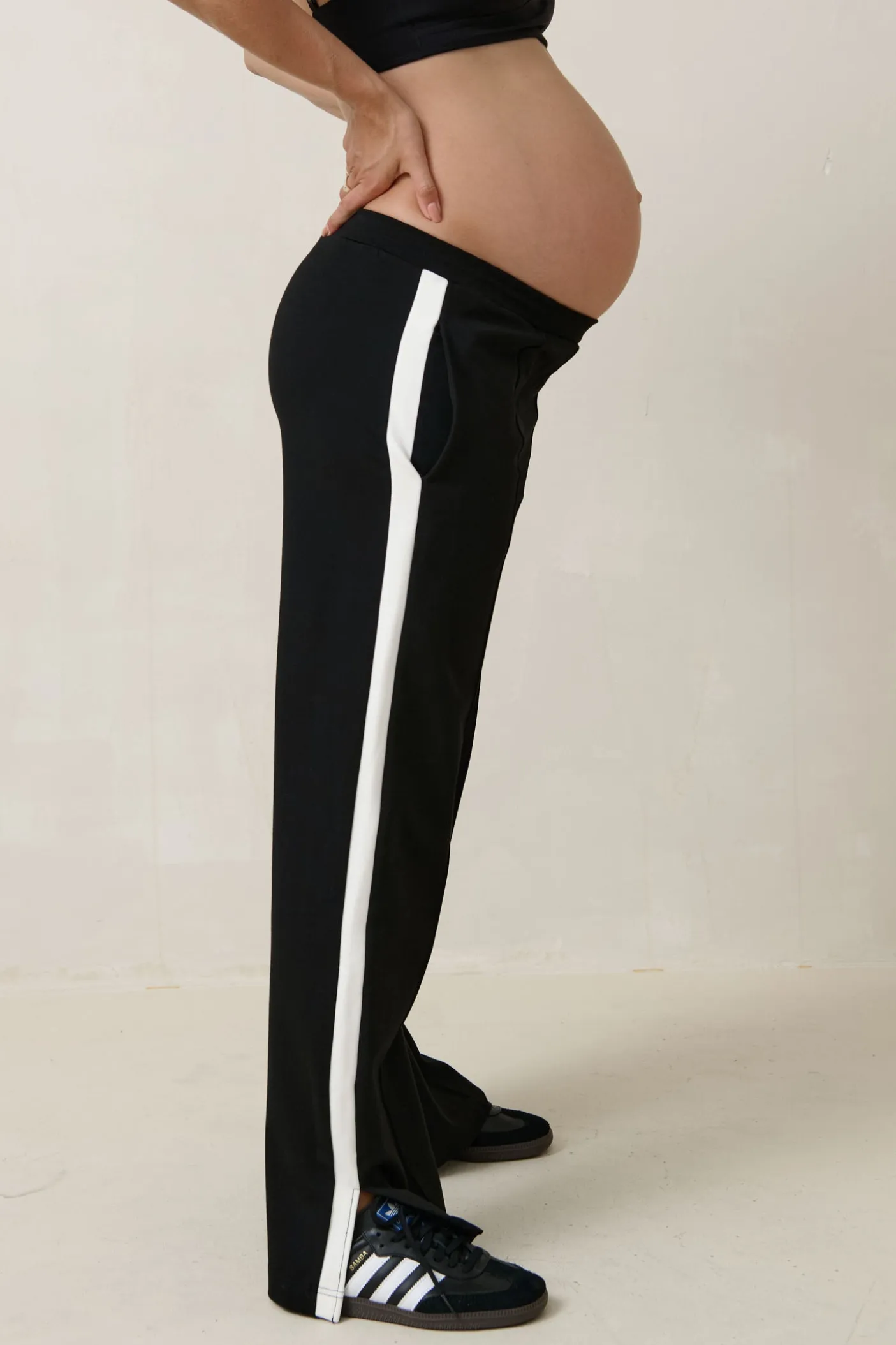Like This Stripe Trackpant - Black