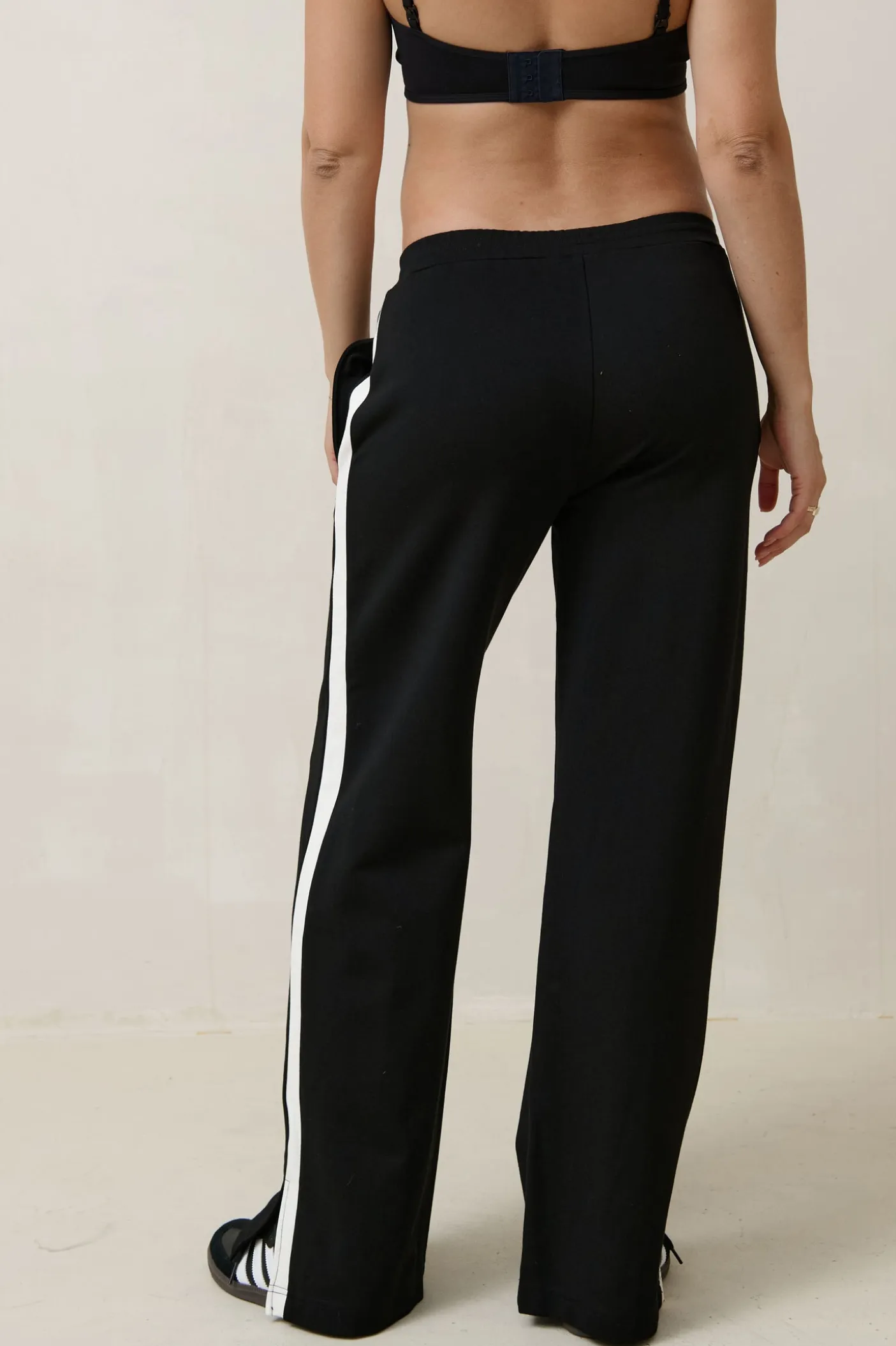 Like This Stripe Trackpant - Black