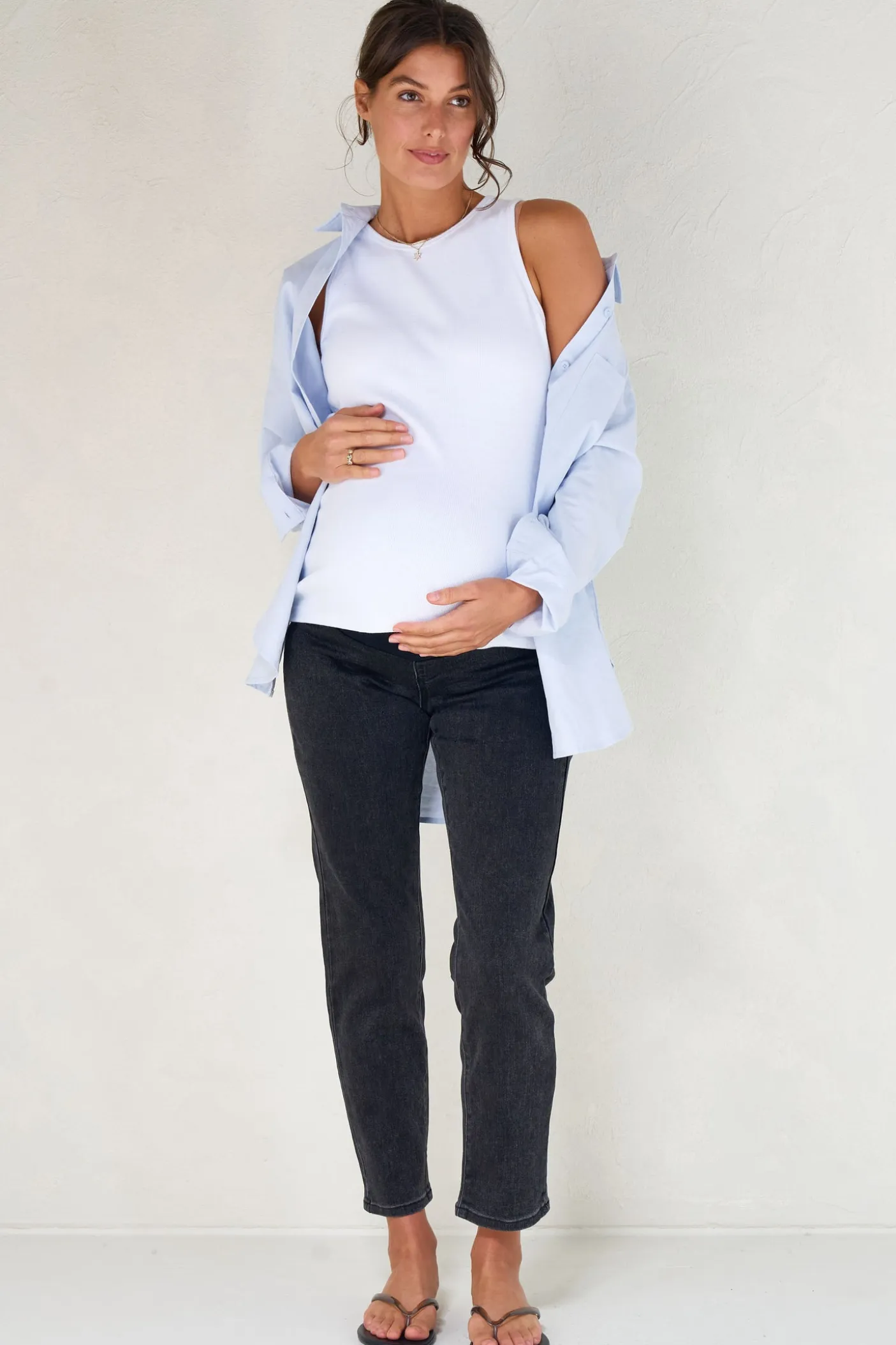 On The Move Mum Jean - Washed Black