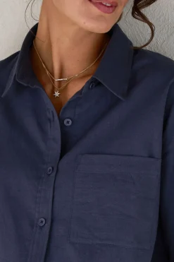 Perpetual Cotton Shirt - Navy