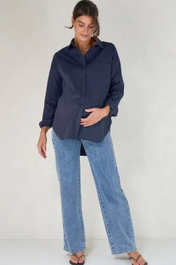 Perpetual Cotton Shirt - Navy