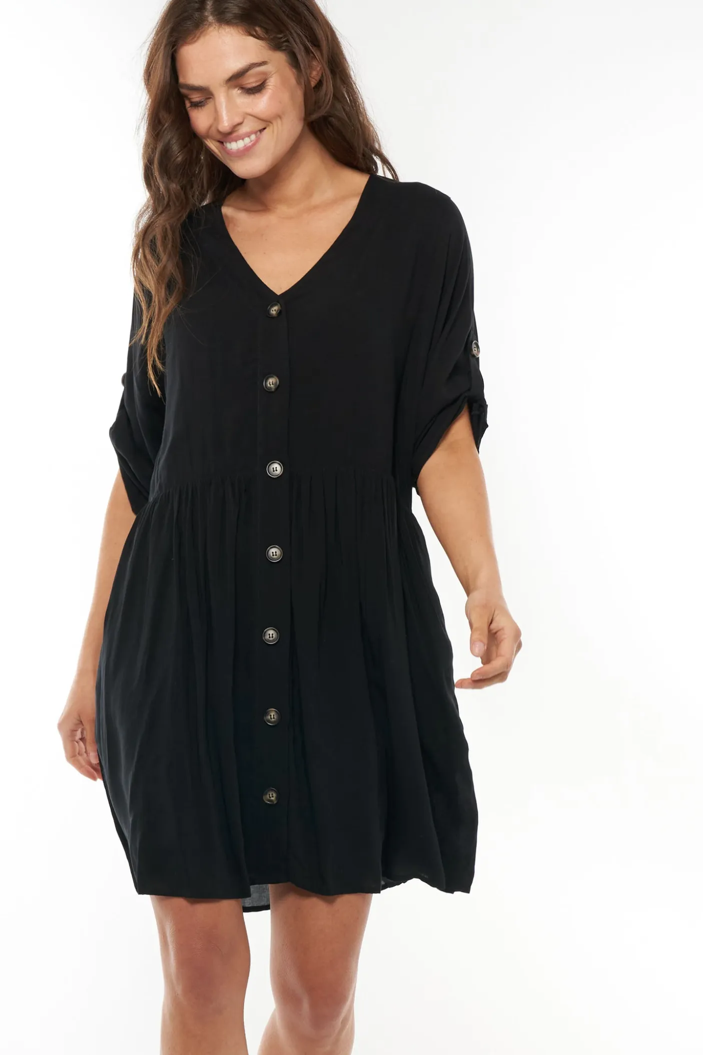 Sunrise Button Front Dress