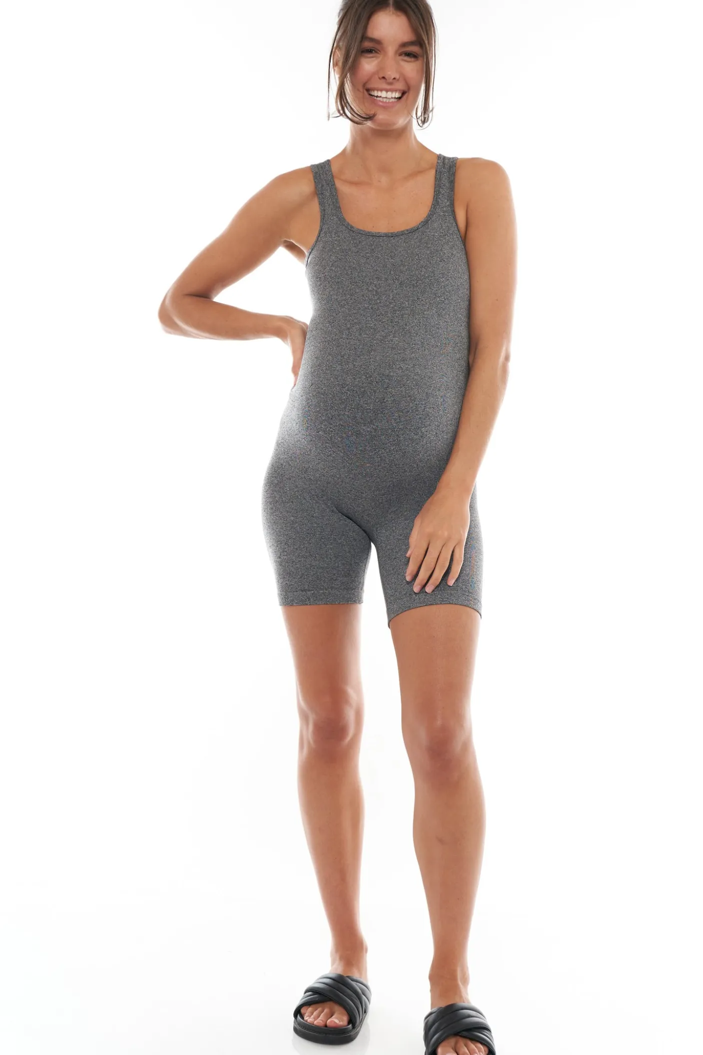 The Movement Romper - Charcoal
