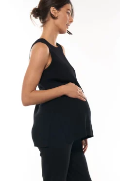 Up And Over Longline Tank - Black