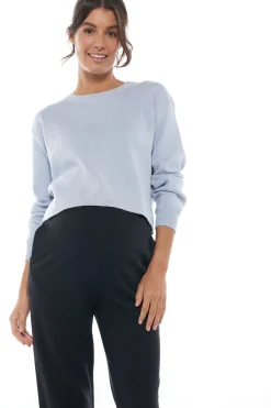 Wish I Knew Crop - Blue