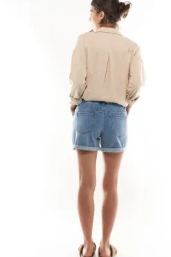 With Love Rolled Denim Short