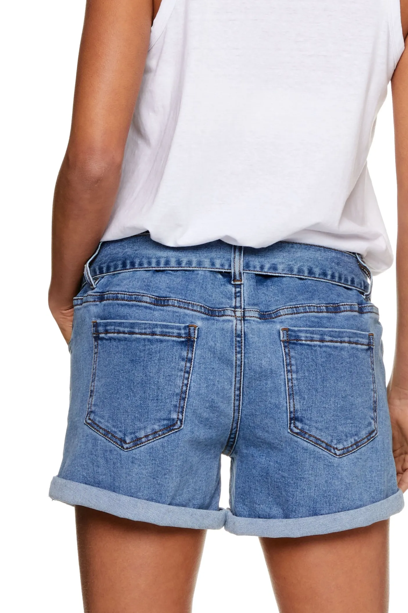 With Love Rolled Denim Short